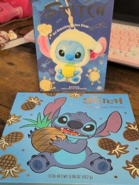 Disney Stitch Eyeshadow Palette  And Disney Stitch Labubu Bundle